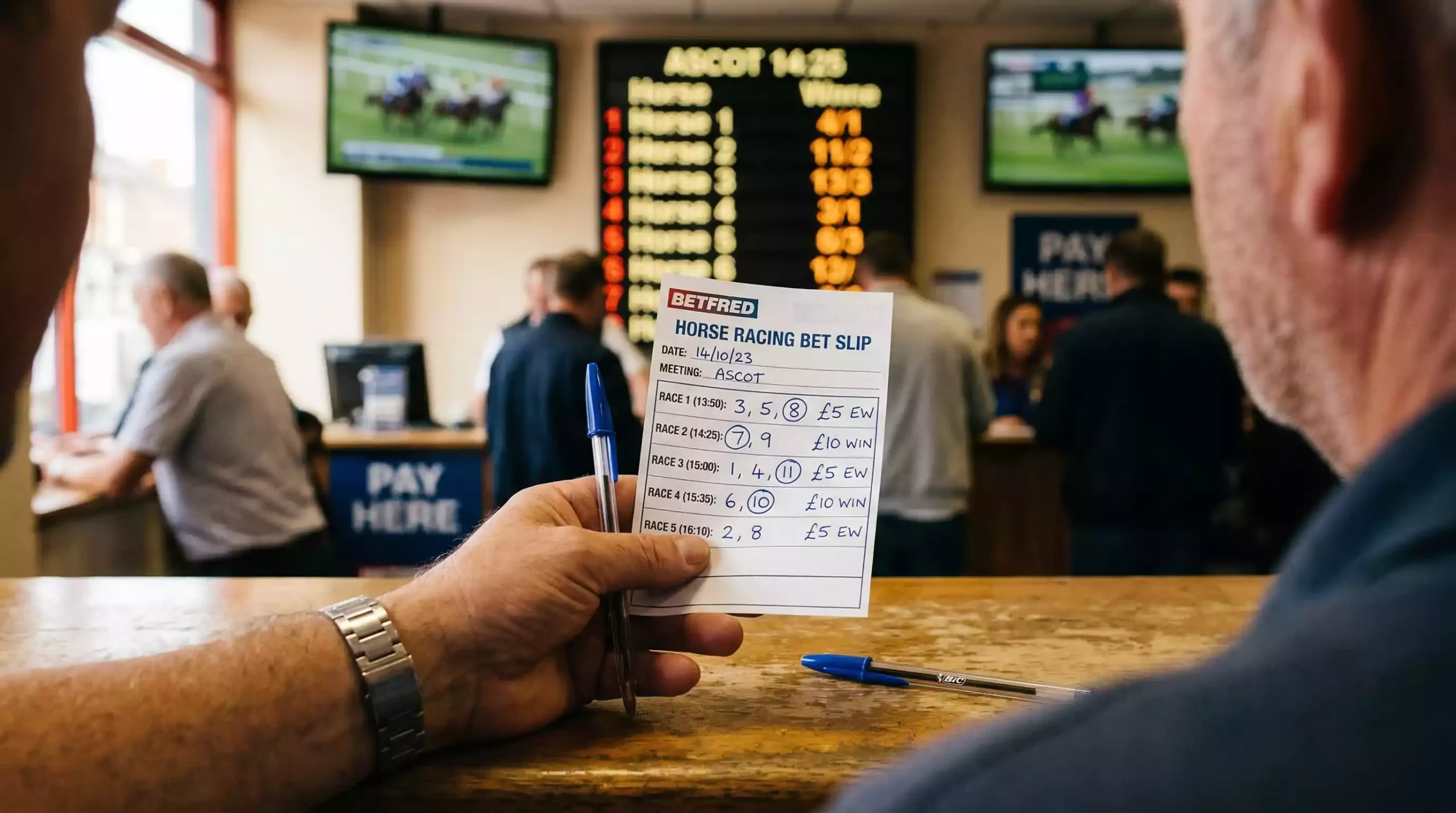 Horse racing accumulator multi-leg bet